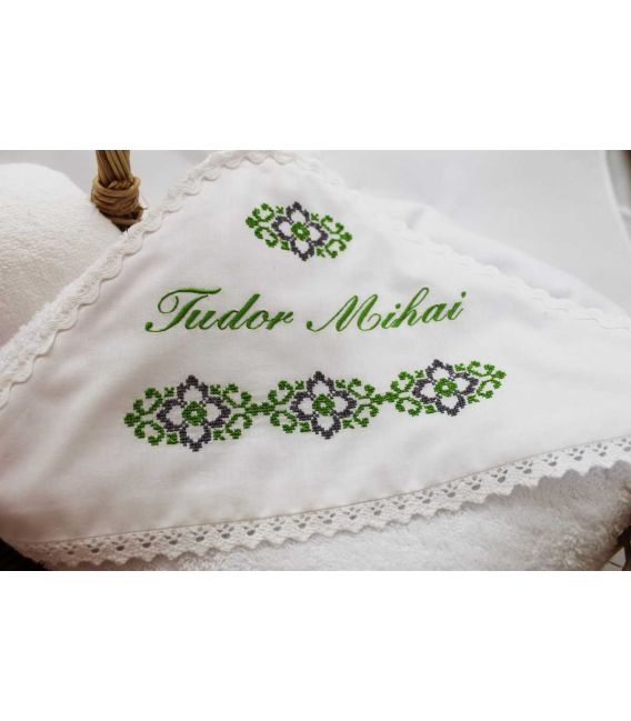 Trusouri botez traditionale - Trusou botez traditional verde si gri