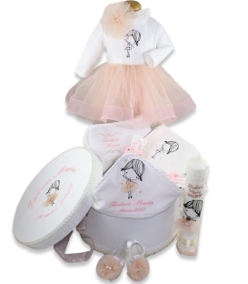 Set botez complet balerina pentru fetite personalizat  - Trusouri  Botez Complete