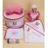 Trusou Botez Minnie Mouse | Set  personalizat cu lumanare si cutie rotunda | Atelierele Cris